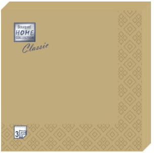  Салфетки бумажн. Bouquet 3-х сл 20шт Gold 37005