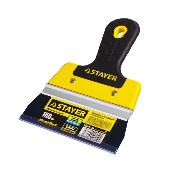  Шпатель 150мм гладкий из нерж.стали Stayer PROFlat 10045-15