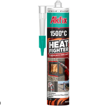  Герметик силикатный д/печей 280мл Heat Fighter +1500 °C черный