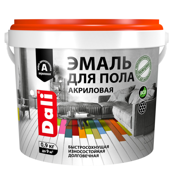  Эмаль для пола DALI акриловая орех 2,2кг арт. 65138 Рогнеда