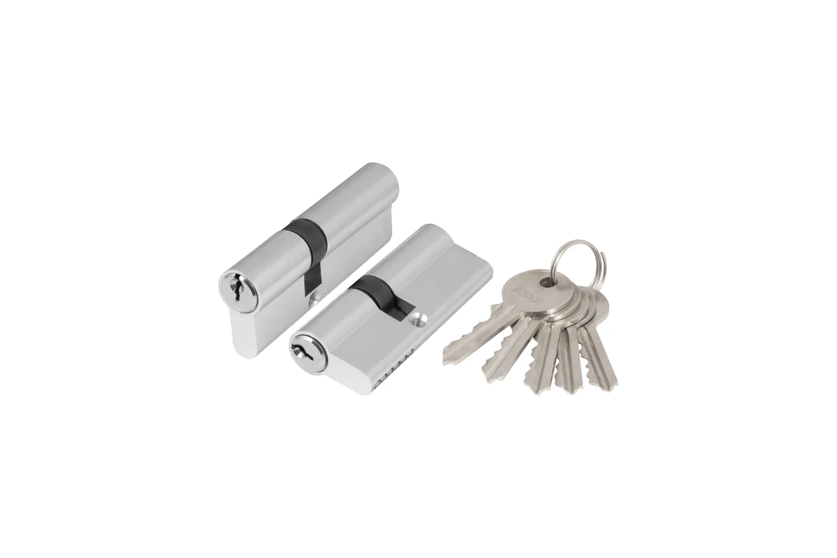  Сердцевина замка 90мм анг.ключ хром AX1000Key90 (40*10*40)48377