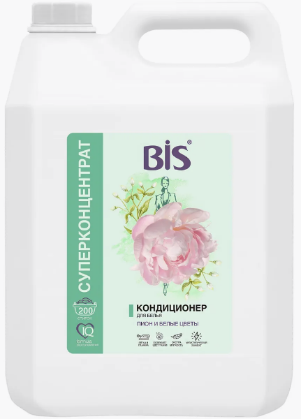  Кондиционер для белья BIS 5л Пион и белые цветы концентрат 25028