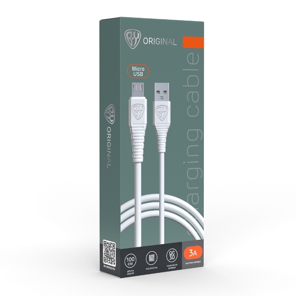  Кабель для зарядки Micro USB 1м 3А Классик 931-230