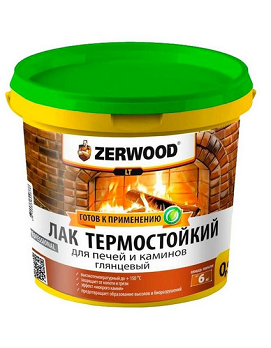  Лак термостойкий для печей и каминов 0,9кг Zerwood Ижсинтез