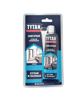  Герметик силикон санитар 85мл белый Tytan Prof 17601