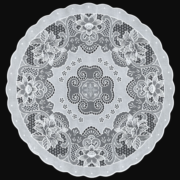  Салфетка ажурная 40см кругл. бел Canna