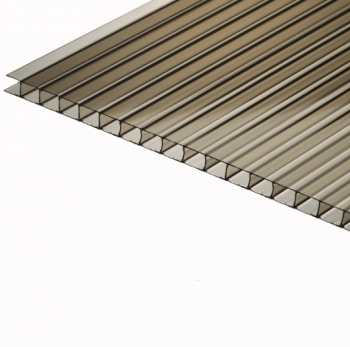 Поликарбонат сотовый бронзовый 2,1м х 6м т.4мм Колибри - фото