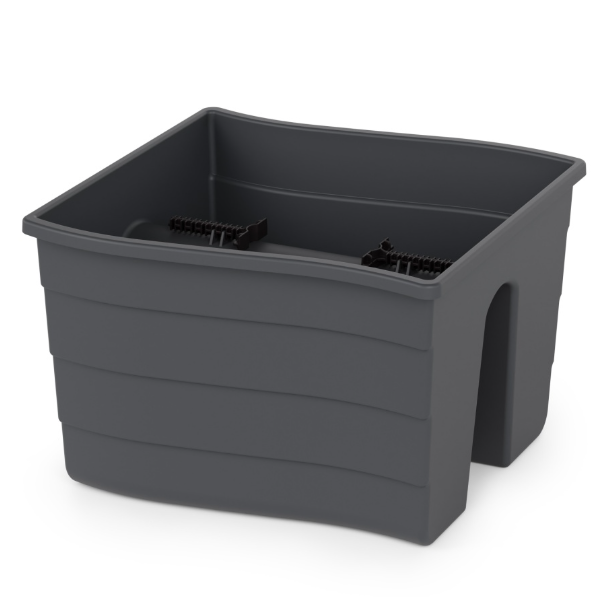  Кашпо на перила 290х290х200 малое графит М9038