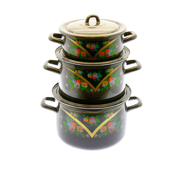  Набор кастрюль 3пред эмалир Татьяна С-001/4РкЭ 120425