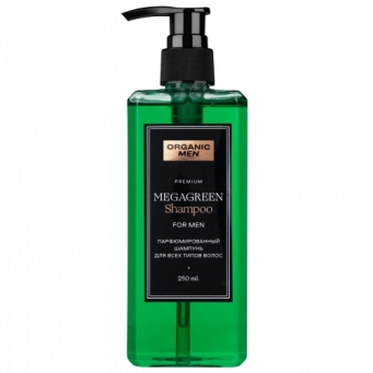  Шампунь мужской 250мл парфюмированный для всех типов волос Organic Men