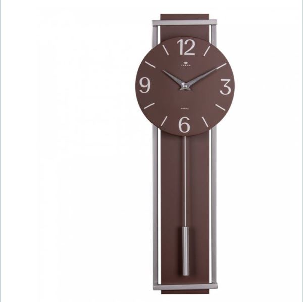  Часы настенные с маятником 52*18см серебро Классика Рубин 5218-002