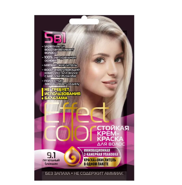  Краска для волос 9.1 Пепельный блондин 4919 Effect Color