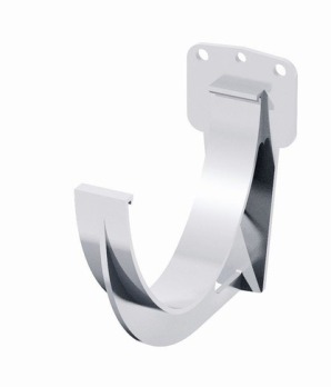  Кронштейн желоба водостока D125/82mm ПВХ белый 359442 Verat