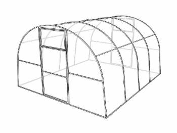 Каркас теплицы Дачная усиленная дл.4м шир.3м выс.2м шаг 0,66м - фото