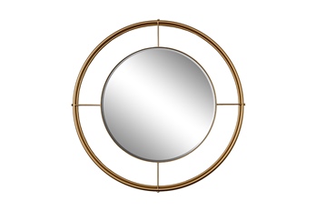  Зеркало круглое в металл. раме золотого цвета d80см GARDA DECOR