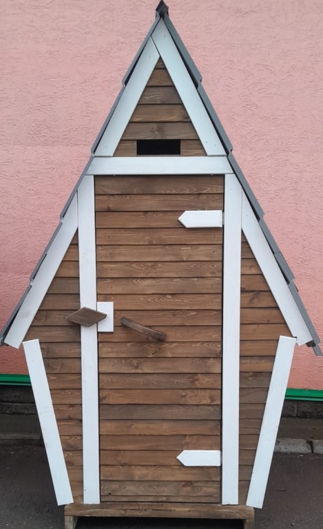  Туалет уличный ромб с сидушкой серый