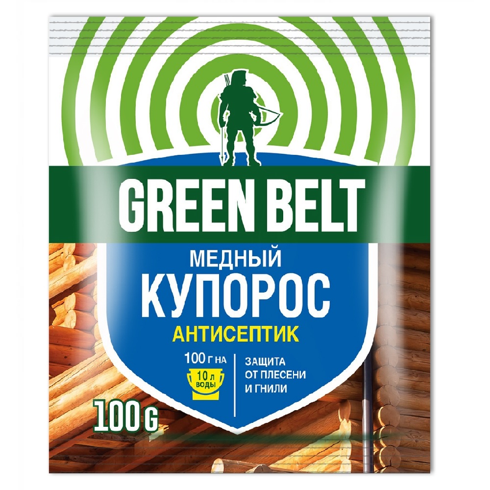  Медный купорос 100г от болезней раст,плес,гнили,антисептик Green Belt (кор.50шт) 