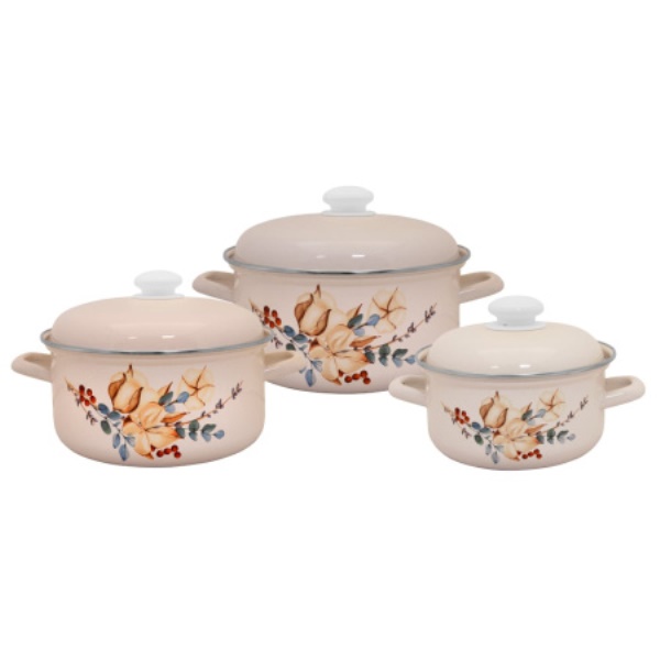  Набор кастрюль эмал 3 пред Унесенные ветром №124-4 С-124АП2/4