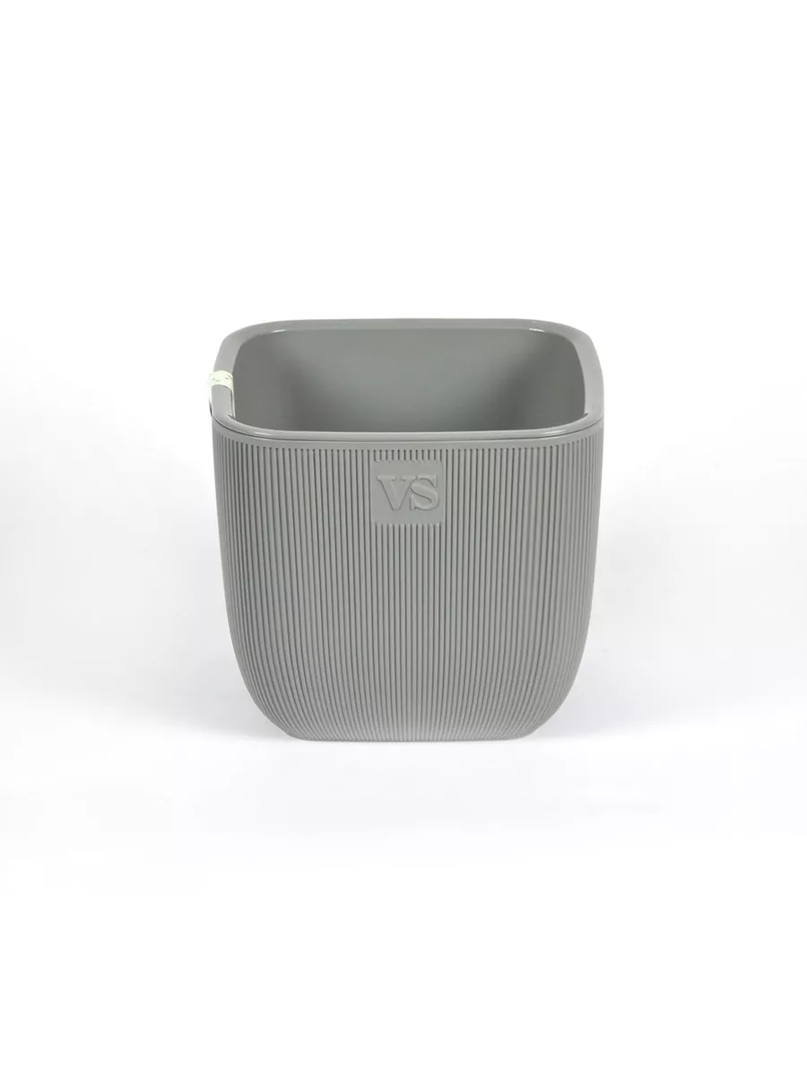  Горшок для цветов 1,95л VipSet с дренаж сист Фабио серый