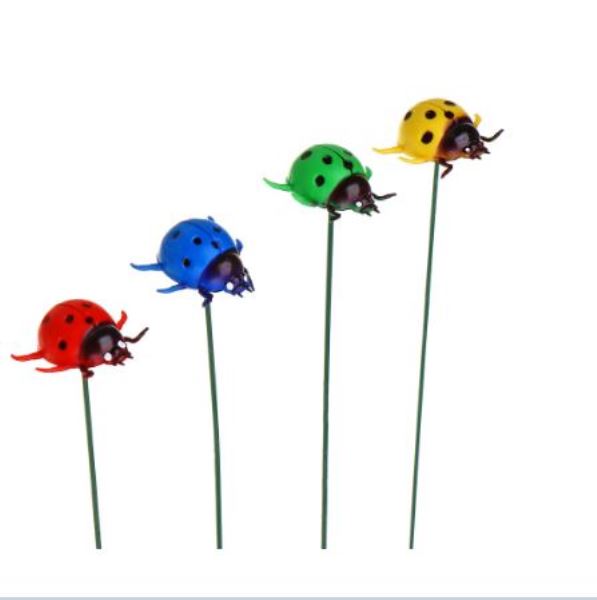  Фигурка Божья Коровка на стержне 2,5х2,2х25см металл 153-164