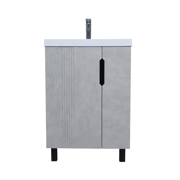  Тумба под умывальник  Марта Bazis 60 DA3503T без ящика бетон  Айсберг 
