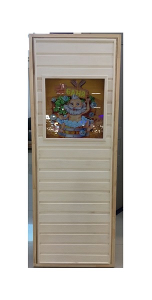  Дверь банная 1,90х0,70 панно Баня УФ 470*470