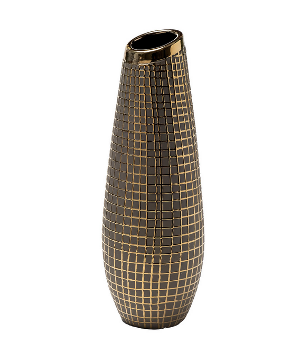  Ваза с золотым декором 12х35см 18H7827-M Garda Decor