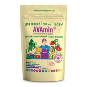  Удобрение AVAmin 200г для Овощей комплекс. минер. (уп.16шт) ООО "Вита-АВА"