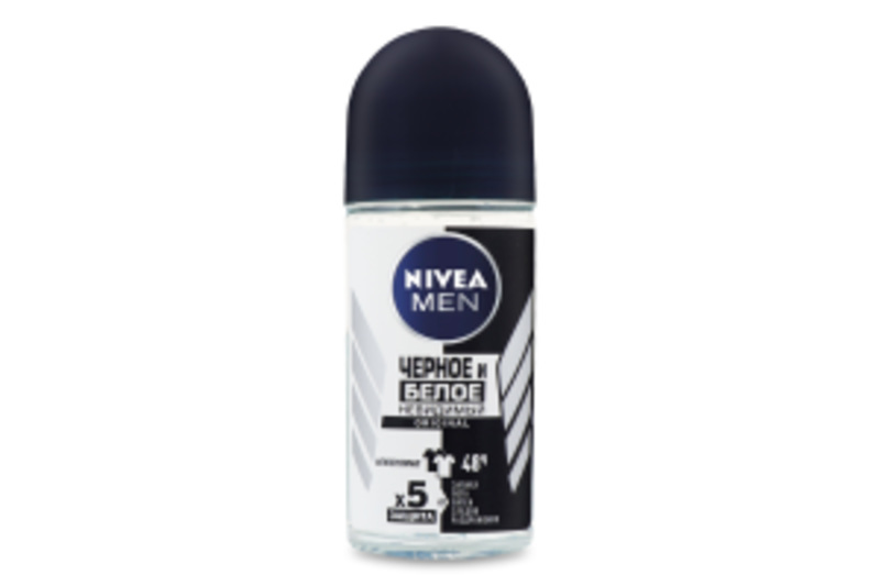  Дезодорант Nivea ролик 50мл Men Невидимая защита д/чер.и бел 