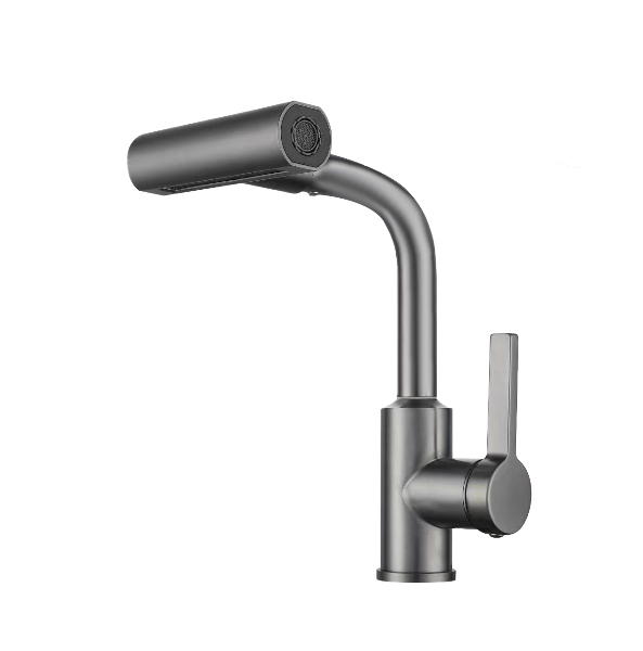  Смеситель для кухни TI3732-17Grey серый графит Rush Tinos