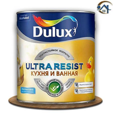  Краска Dulux Ultra Resist кухня и ванная BW мат.1л