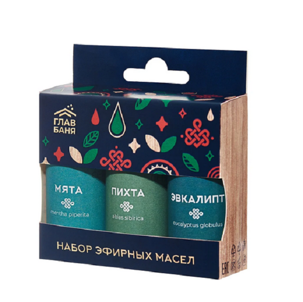  Набор масел 3*15мл пихта,мята,эвкалипт Б701
