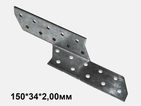  Держатель балки 150*34*2,0мм цинк левый 634 60