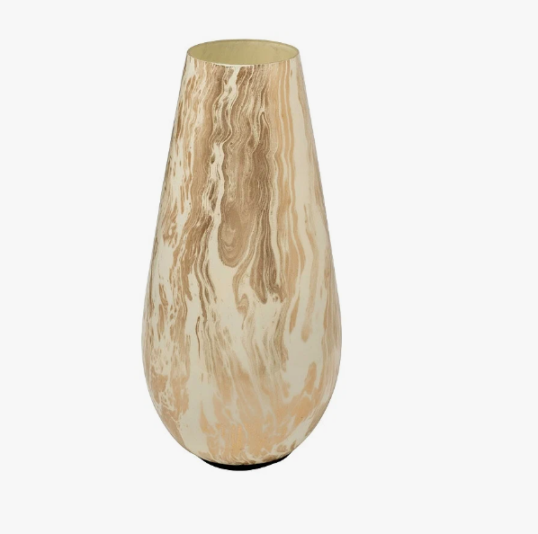  Ваза стеклянная золотисто-бежевая d15х38см 71PN-51821 GARDA DECOR