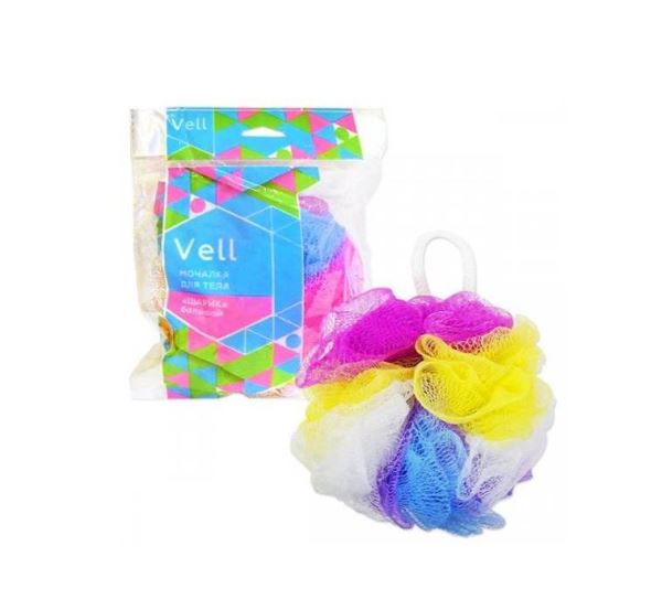  Мочалка 45г безузловая сетка шар VELL Н042