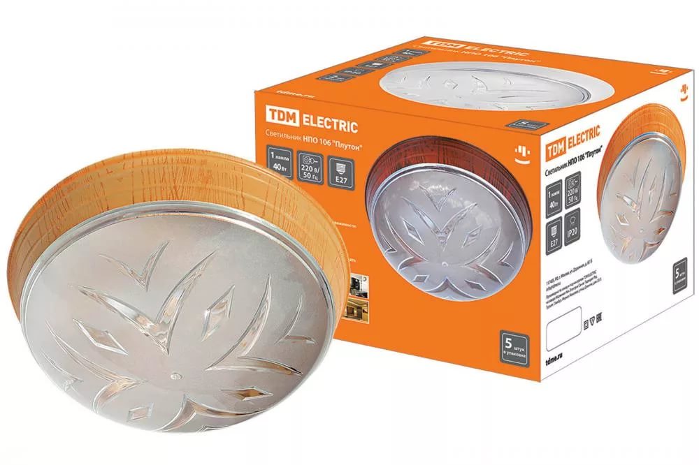  Светильник 40Вт Е27 Плутон сосна НПО106 SQ0328-0032 TDM *