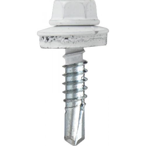  Саморез кровельный 25х5,5 белый (50шт) RAL 9003 0200101 КЧ