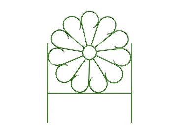 Заборчик садовый Ромашка 0,75*0,6*3 5 секций - фото