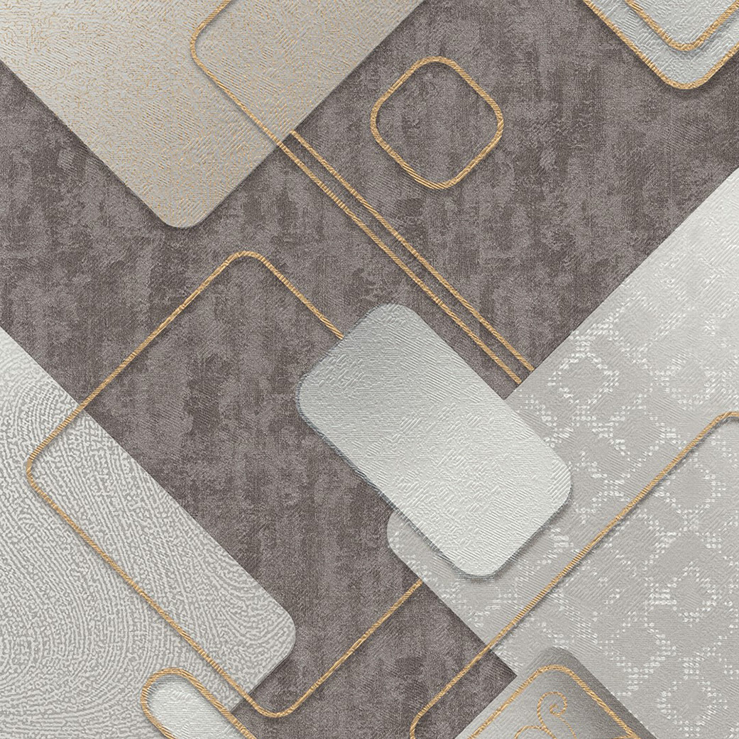  Обои 0,53*10м Мемфис 6304-9 дупл.с пал.зол.и перл. (ч/б) МОФ 