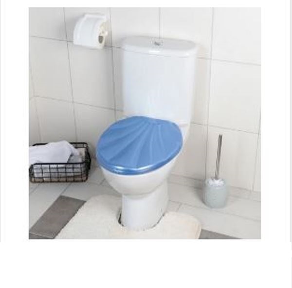  Сиденье для унитаза Ракушка бледно-голубой 14871