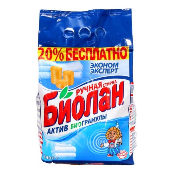  Стиральный порошок Биолан ручная стирка 2,4кг Эконом Эксперт 065-4