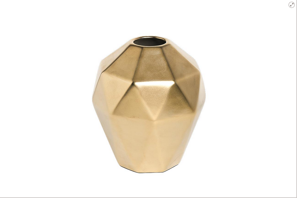  Ваза керамическая золотая d17*19см 55RD3750S Garda Decor