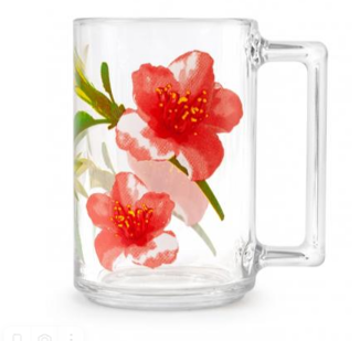  Кружка 320мл Фитнес Цветы 1 Q0919