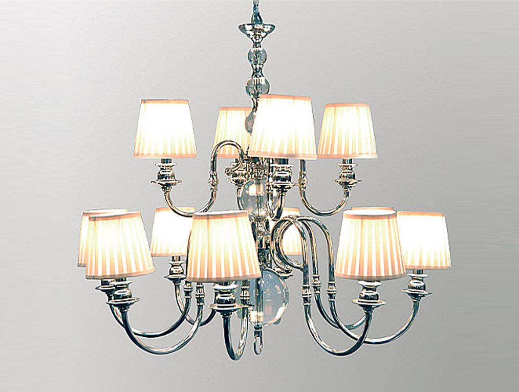  Люстра подвес 60Вт 12*Е14 d900*H760*1760мм 3112/C NEWPORT Nickel Clear 