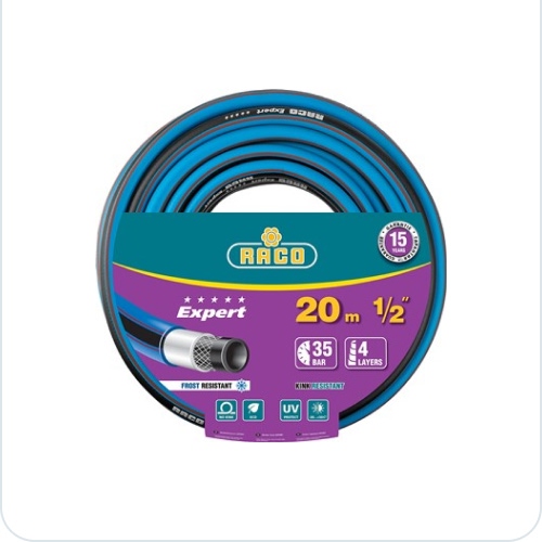 Шланг d1/2*20м RACO EXPERT 40302-1/2-20 черно-голуб 35атм 4х-сл * - фото