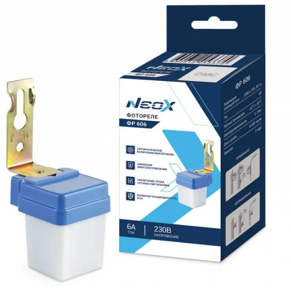  Фотореле ФР 606 6А 1400Вт Neox