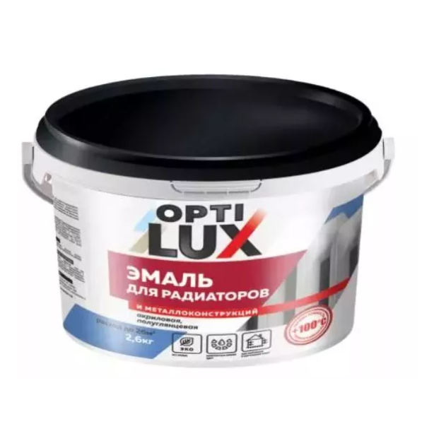  Эмаль для радиаторов и металла акриловая 2,6кг Оптилюкс Ижсинтез Ж
