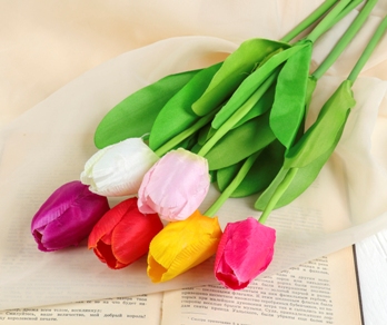  Цветок иск. Тюльпан 32см микс 470313