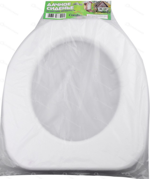  Сиденье пенопласт для унитаза/туалета Дачное 37х41х2,5 бел/цветн (уп.25)