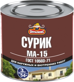  Краска МА-15 Сурик Оптилюкс красно-коричневая 2,7кг Ижсинтез Ж